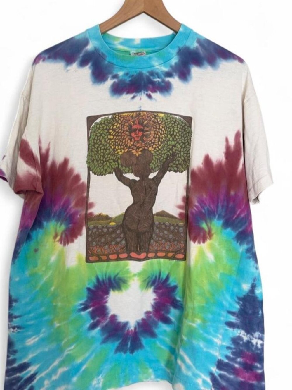 1995 Liquid Blue Tree of Life Tye Dye TShirt